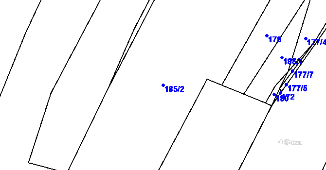 Parcela st. 185/2 v KÚ Píšť u Humpolce, Katastrální mapa