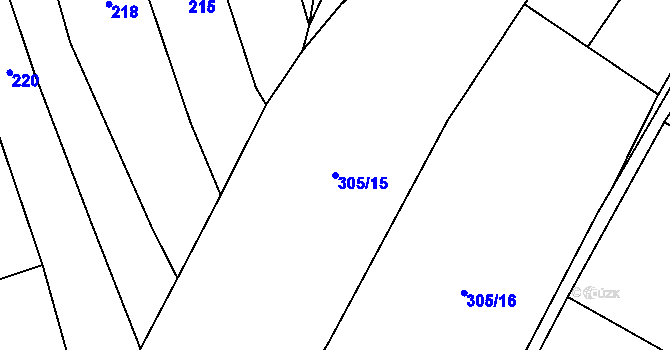 Parcela st. 305/15 v KÚ Píšť u Humpolce, Katastrální mapa