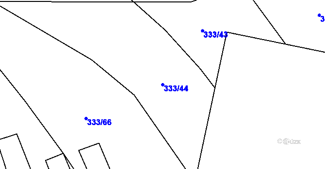 Parcela st. 333/44 v KÚ Píšť u Humpolce, Katastrální mapa