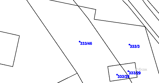 Parcela st. 333/46 v KÚ Píšť u Humpolce, Katastrální mapa