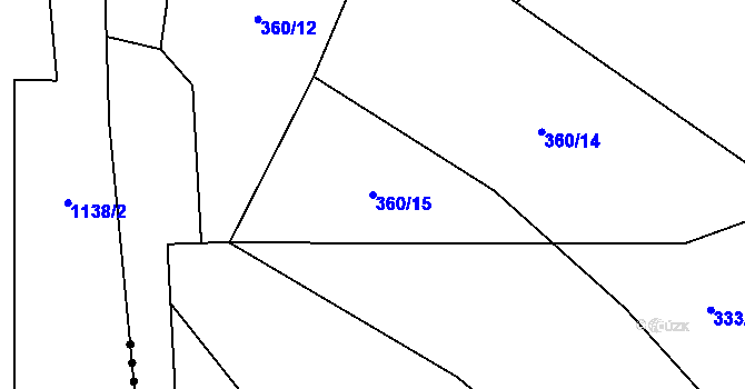 Parcela st. 360/15 v KÚ Píšť u Humpolce, Katastrální mapa