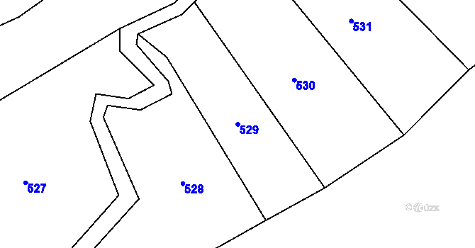 Parcela st. 529 v KÚ Píšť u Humpolce, Katastrální mapa