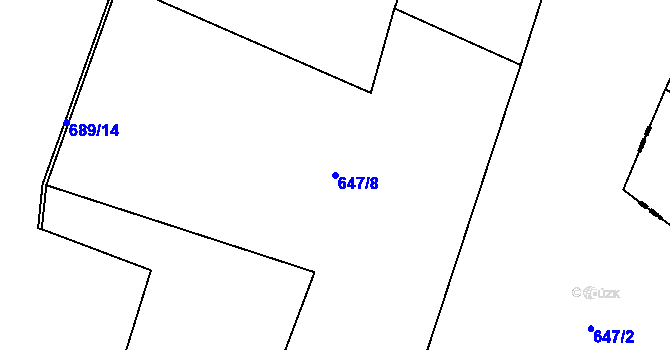 Parcela st. 647/8 v KÚ Píšť u Humpolce, Katastrální mapa