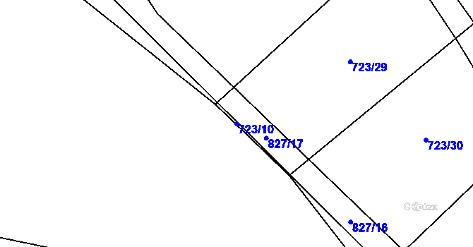 Parcela st. 723/10 v KÚ Píšť u Humpolce, Katastrální mapa