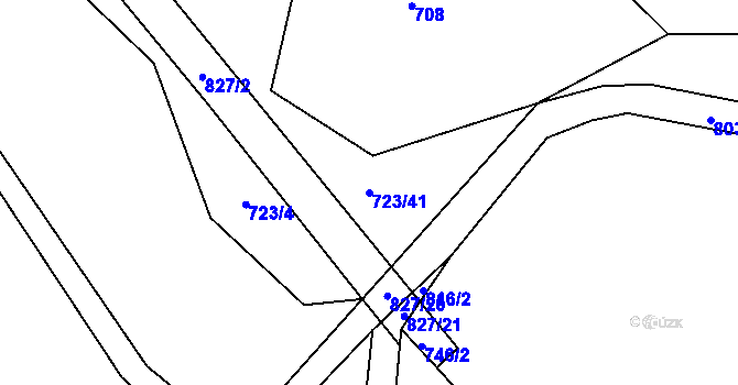 Parcela st. 723/41 v KÚ Píšť u Humpolce, Katastrální mapa