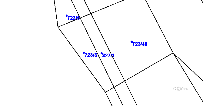 Parcela st. 827/1 v KÚ Píšť u Humpolce, Katastrální mapa