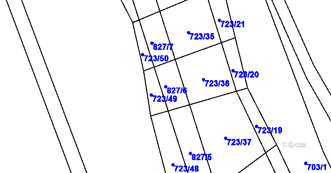 Parcela st. 827/6 v KÚ Píšť u Humpolce, Katastrální mapa