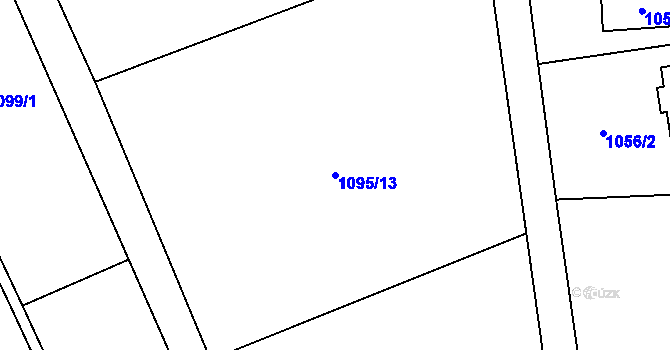 Parcela st. 1095/13 v KÚ Píšť, Katastrální mapa