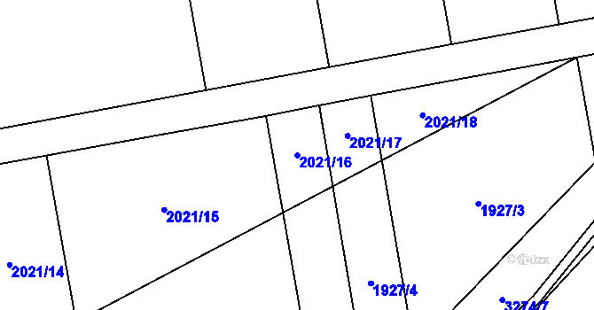 Parcela st. 2021/16 v KÚ Píšť, Katastrální mapa