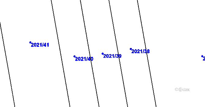 Parcela st. 2021/39 v KÚ Píšť, Katastrální mapa