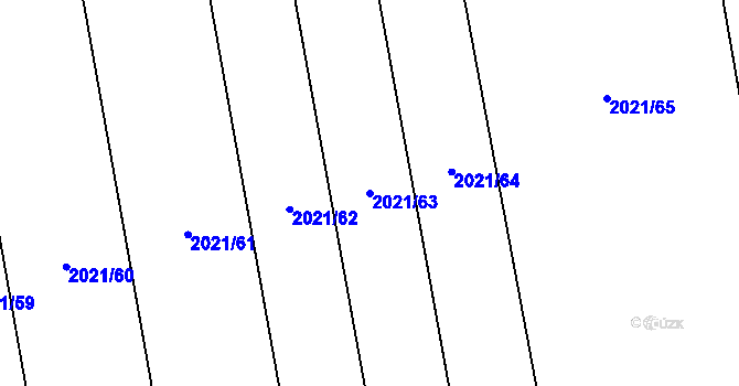 Parcela st. 2021/63 v KÚ Píšť, Katastrální mapa