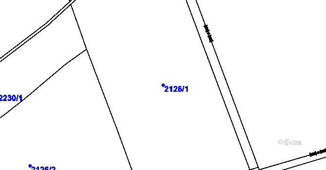 Parcela st. 2126/1 v KÚ Píšť, Katastrální mapa