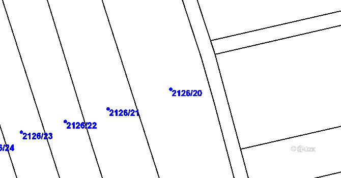 Parcela st. 2126/20 v KÚ Píšť, Katastrální mapa