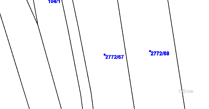 Parcela st. 2772/67 v KÚ Píšť, Katastrální mapa