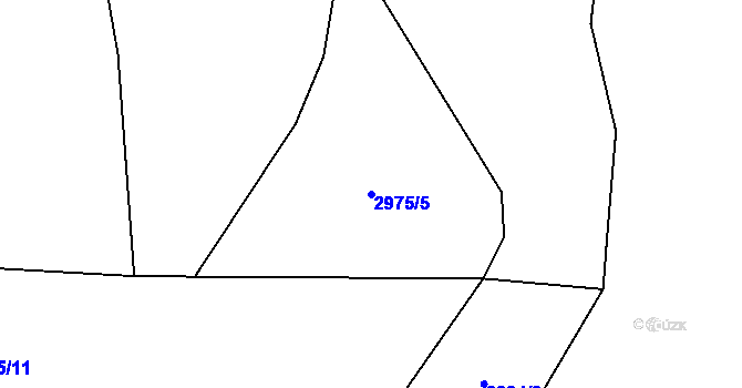 Parcela st. 2975/5 v KÚ Píšť, Katastrální mapa