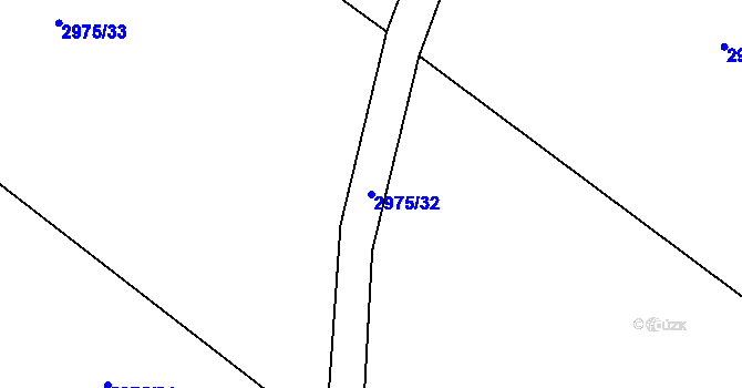 Parcela st. 2975/32 v KÚ Píšť, Katastrální mapa