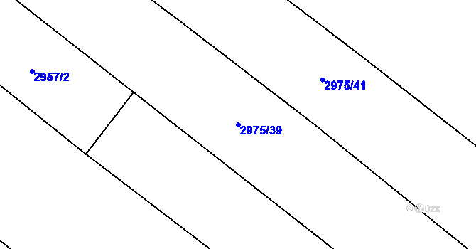Parcela st. 2975/39 v KÚ Píšť, Katastrální mapa