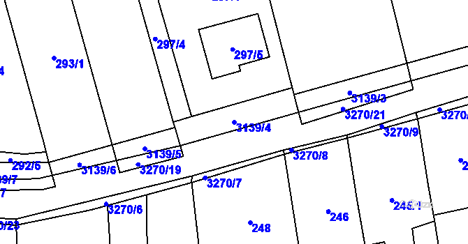 Parcela st. 3139/4 v KÚ Píšť, Katastrální mapa
