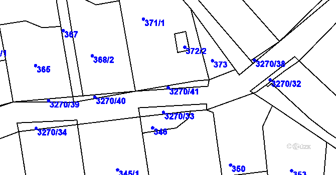Parcela st. 3270/41 v KÚ Píšť, Katastrální mapa