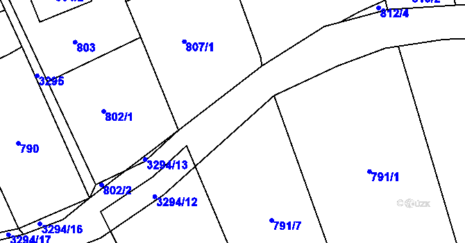 Parcela st. 3294/11 v KÚ Píšť, Katastrální mapa