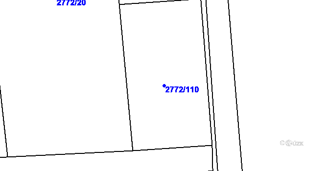 Parcela st. 2772/110 v KÚ Píšť, Katastrální mapa
