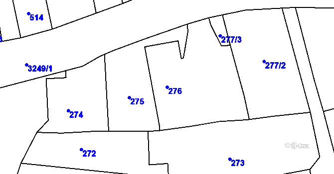 Parcela st. 276 v KÚ Píšť, Katastrální mapa