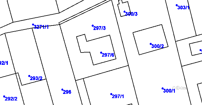 Parcela st. 297/6 v KÚ Píšť, Katastrální mapa