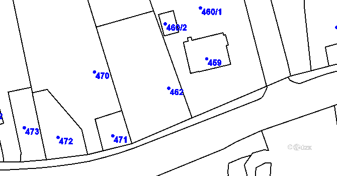 Parcela st. 462 v KÚ Píšť, Katastrální mapa