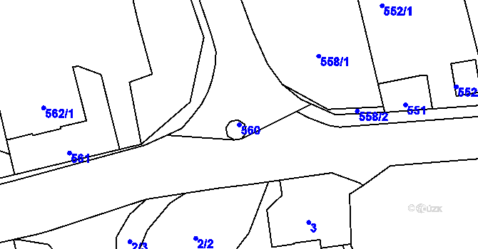 Parcela st. 560 v KÚ Píšť, Katastrální mapa