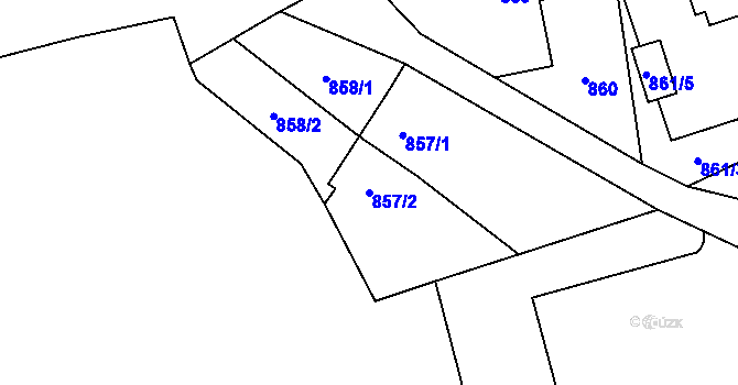 Parcela st. 857/2 v KÚ Píšť, Katastrální mapa