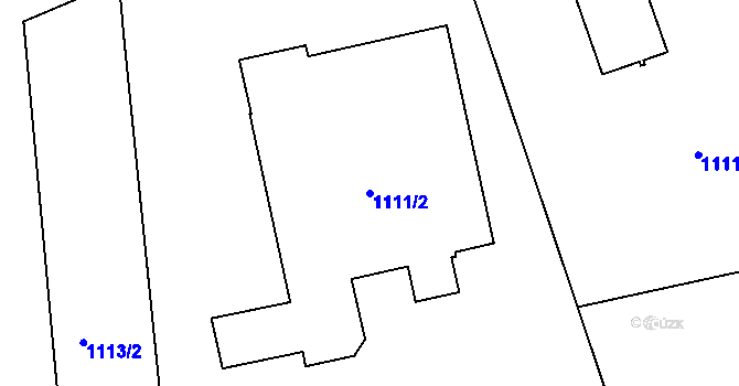 Parcela st. 1111/2 v KÚ Píšť, Katastrální mapa