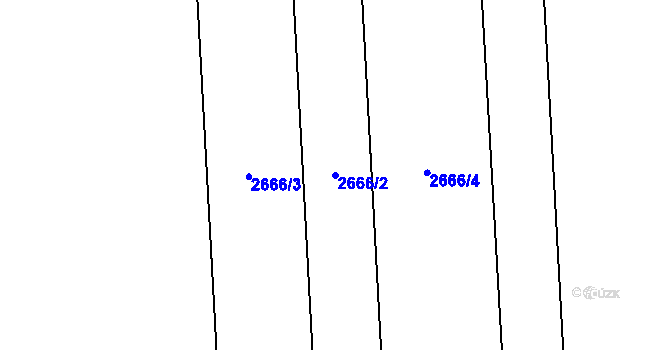Parcela st. 2666/2 v KÚ Píšť, Katastrální mapa