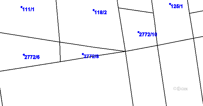 Parcela st. 2772/9 v KÚ Píšť, Katastrální mapa