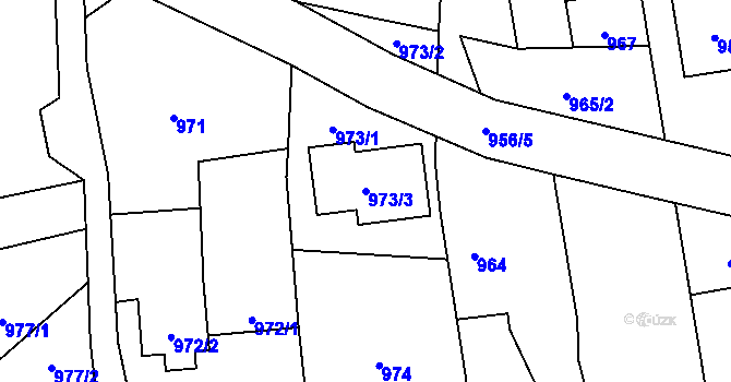 Parcela st. 973/3 v KÚ Píšť, Katastrální mapa