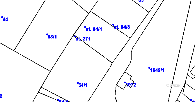 Parcela st. 84/4 v KÚ Češnovice, Katastrální mapa