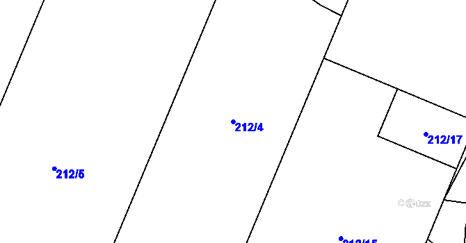 Parcela st. 212/4 v KÚ Češnovice, Katastrální mapa