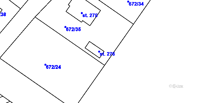 Parcela st. 276 v KÚ Češnovice, Katastrální mapa