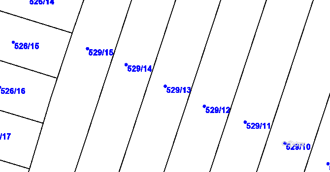 Parcela st. 529/13 v KÚ Pištín, Katastrální mapa