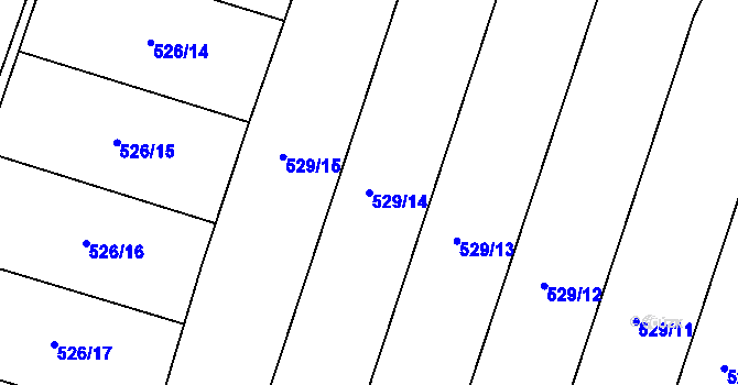 Parcela st. 529/14 v KÚ Pištín, Katastrální mapa