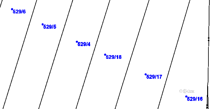Parcela st. 529/18 v KÚ Pištín, Katastrální mapa