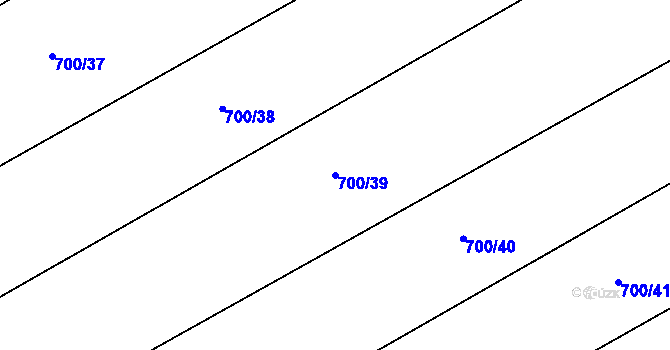 Parcela st. 700/39 v KÚ Hostětín, Katastrální mapa