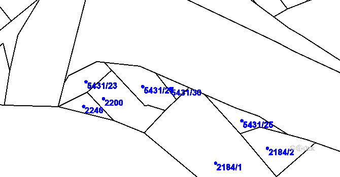 Parcela st. 5431/30 v KÚ Pitín, Katastrální mapa