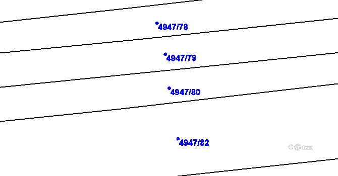 Parcela st. 4947/80 v KÚ Pitín, Katastrální mapa