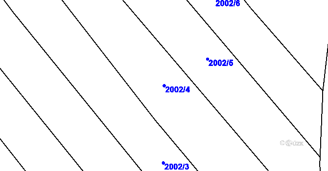 Parcela st. 2002/4 v KÚ Pitín, Katastrální mapa