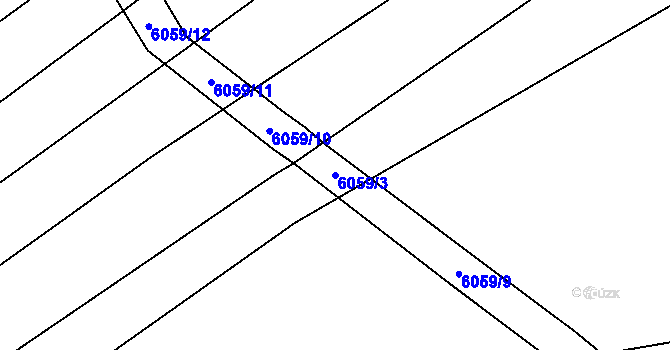 Parcela st. 6059/3 v KÚ Pitín, Katastrální mapa