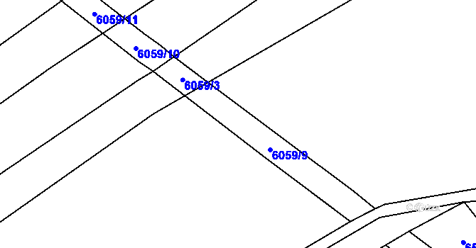 Parcela st. 6059/5 v KÚ Pitín, Katastrální mapa