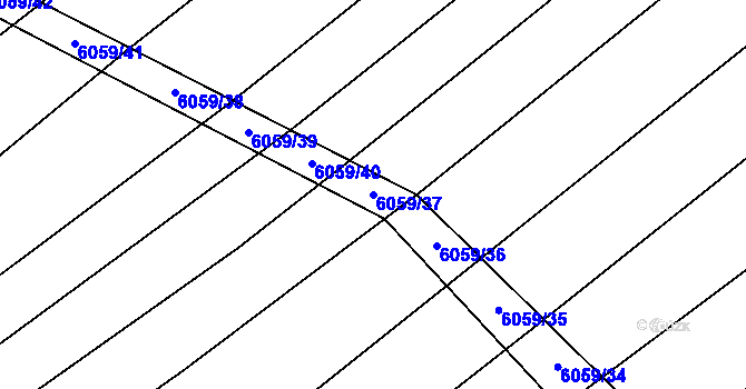 Parcela st. 6059/37 v KÚ Pitín, Katastrální mapa