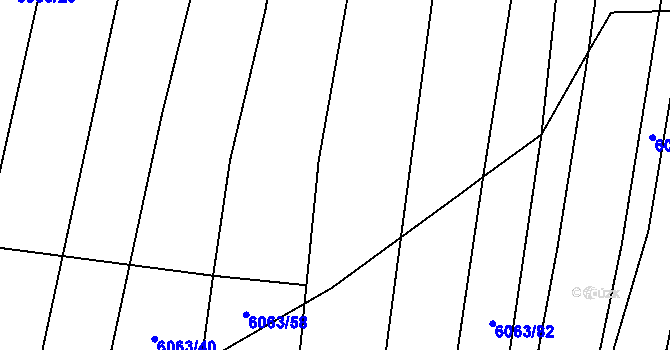 Parcela st. 6063/12 v KÚ Pitín, Katastrální mapa