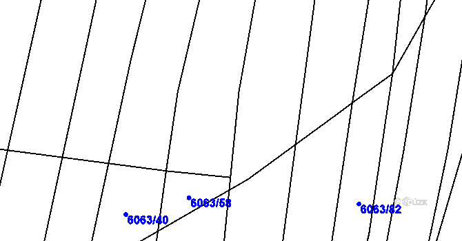 Parcela st. 6063/13 v KÚ Pitín, Katastrální mapa