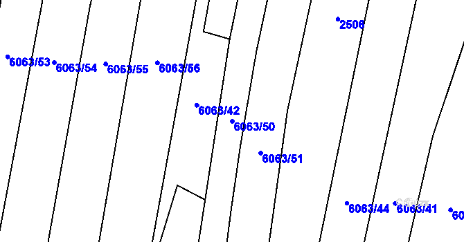 Parcela st. 6063/50 v KÚ Pitín, Katastrální mapa